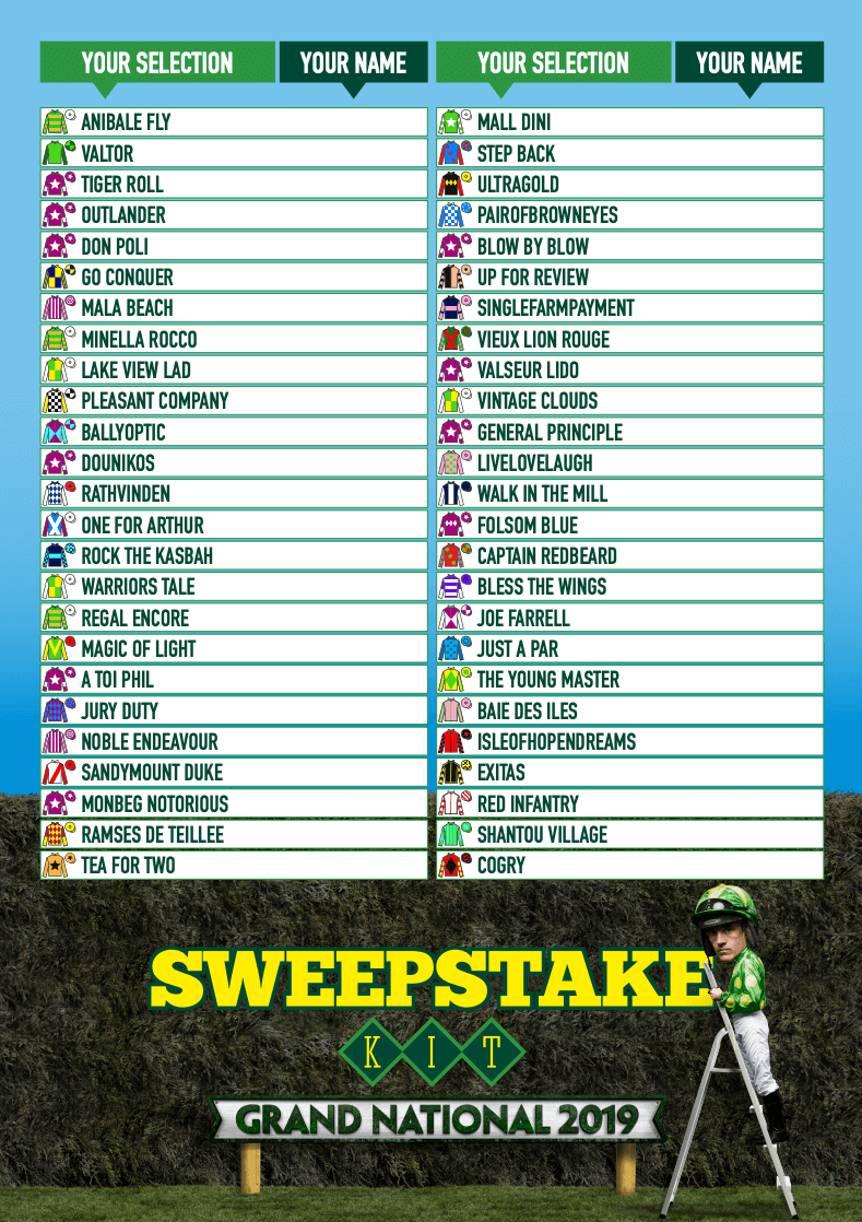 Grand National Sweepstake Kit | GrandNational.Org.UK