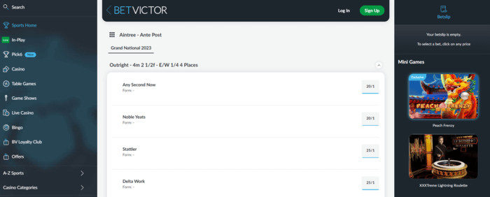 BetVictor Horse Racing Offer