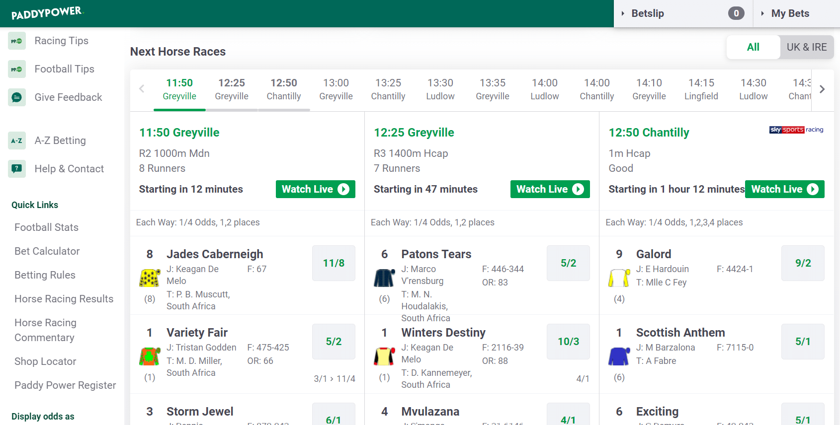 Paddy Power Horse Racing