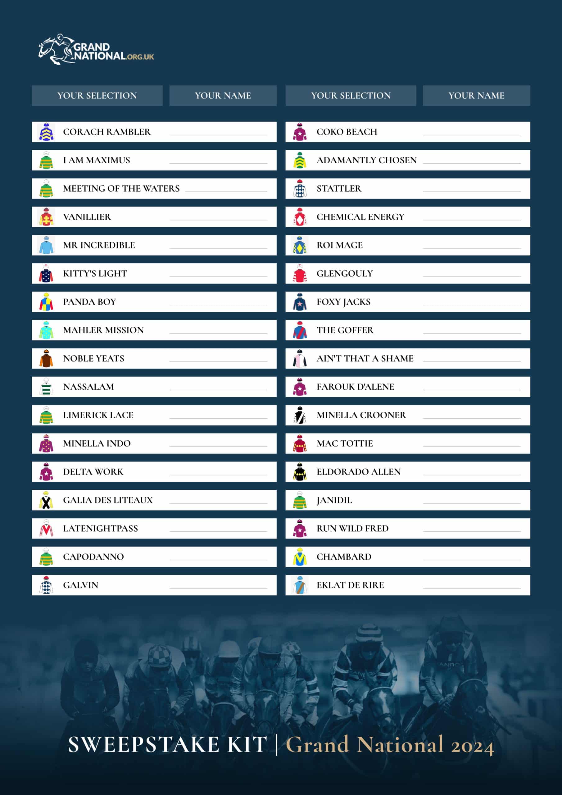 Grand National Sweepstake 2024