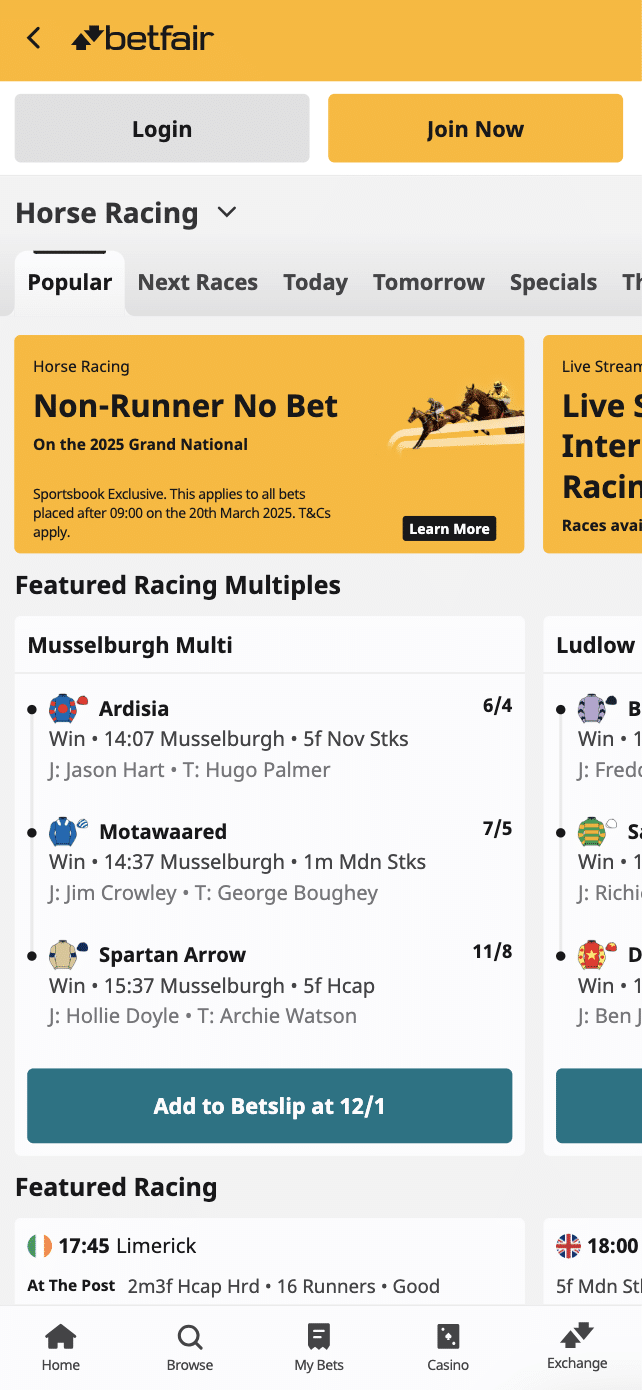 Betfair Existing Customer Betting Offers